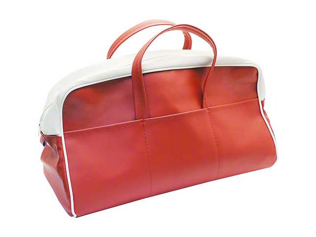 1956 Ford Thunderbird Tote Bag, Red & White