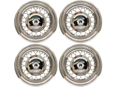 1956 Ford Thunderbird Wire Wheel Covers, 4-Piece Set