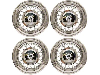 1956 Ford Thunderbird Wire Wheel Covers, 4-Piece Set
