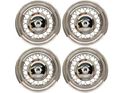 1956 Ford Thunderbird Wire Wheel Covers, 4-Piece Set