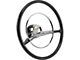 15-Inch Steering Wheel; Black with Chrome Horn Ring (1957 150, 210, Bel Air, Nomad)