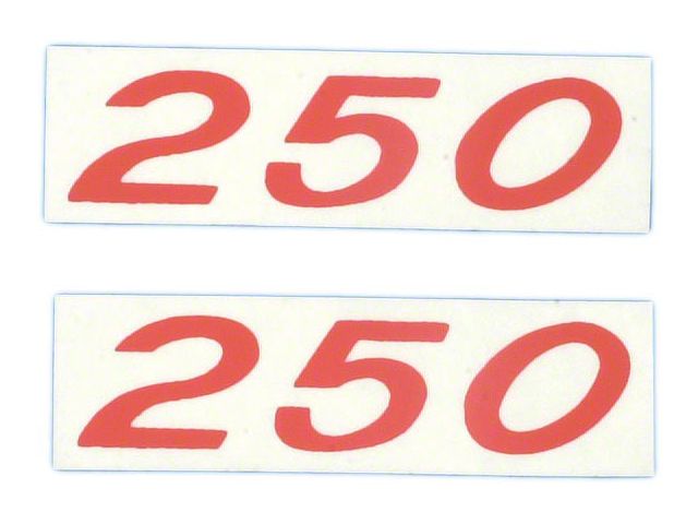 1957-1959 Corvette Valve Cover Decals 250hp For Cars With Fuel Injection (Convertible)