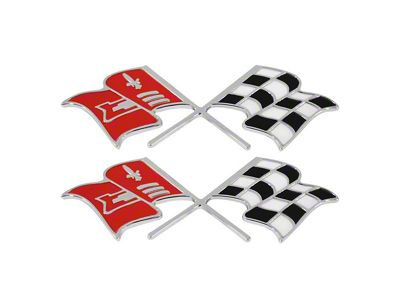 1957-1960 Corvette Crossed-Flags Emblems Side Cove (Convertible)