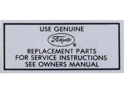 Air Cleaner Service Instruction Decal