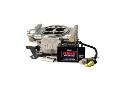 FiTech Fuel Injection Go EFI 4 600HP Self Tuning Fuel Injection System for 4-Barrel Intake Manifold; Satin (Universal; Some Adaptation May Be Required)