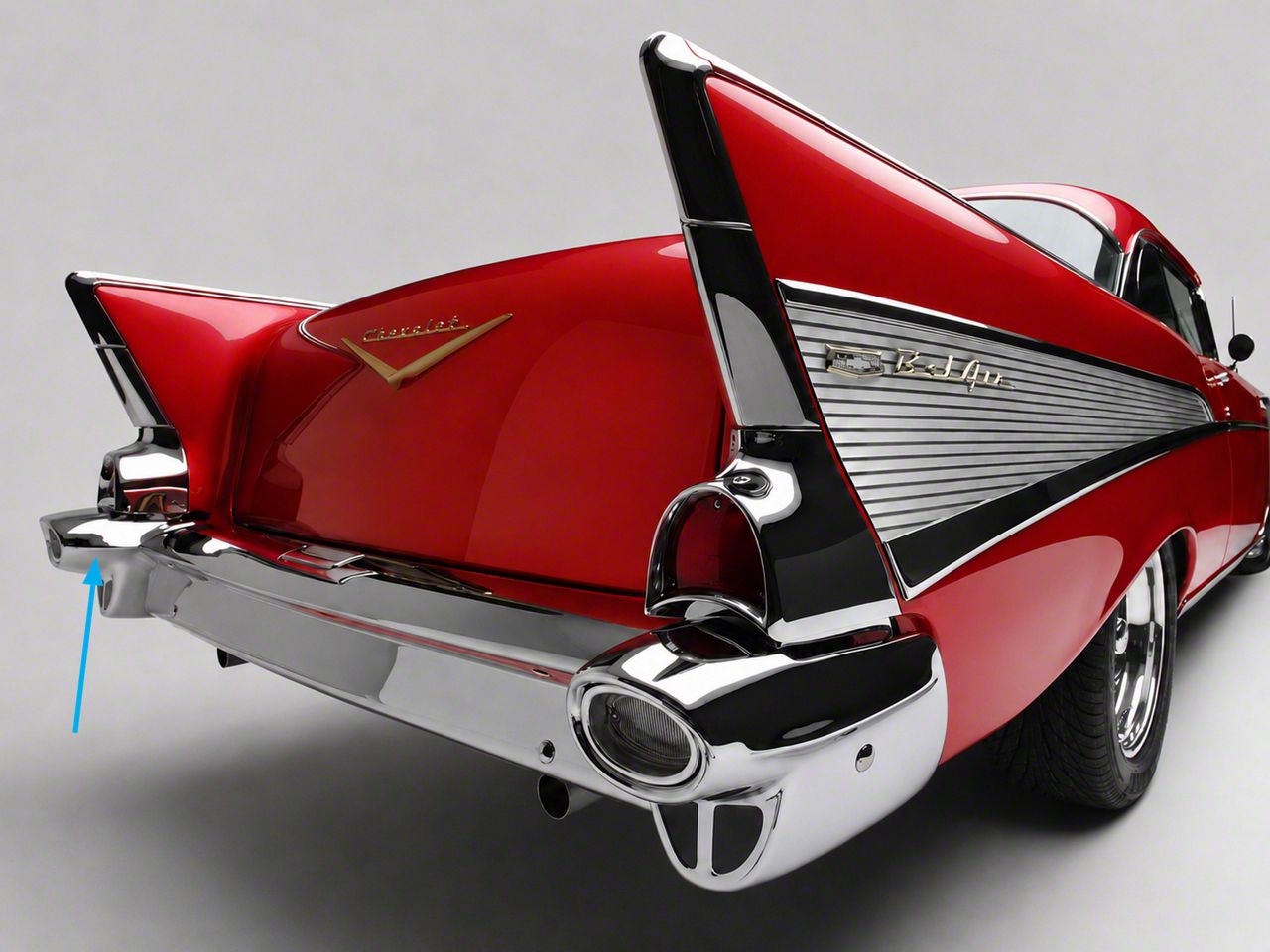 OPR Ecklers Rear Bumper Ends; Chrome CHLBP06R-C (1957 150, 210