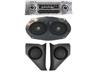 Custom Autosound Slidebar Radio, w/Speakers (1957 Chevy Bel Air; 1957 Chevy 150; 1957 Chevy 210; 1957 Chevy Nomad)