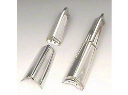 Vertical Tail Fin Moulding; Polished Stainless Steel (1957 150, 210, Bel Air, Nomad)