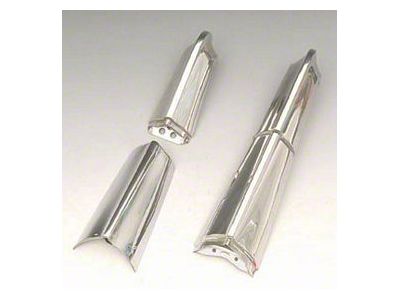 Vertical Tail Fin Moulding; Polished Stainless Steel (1957 150, 210, Bel Air, Nomad)
