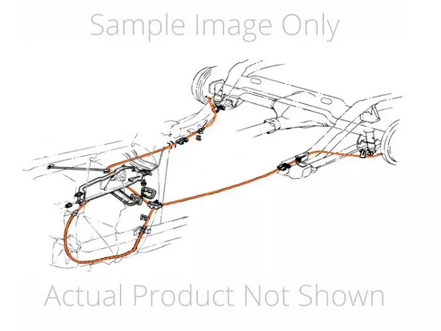 1957 Chevy GMC Truck Parking & Emergency Brake Cable, Rear, Shortbed, 1/2 Ton, 4WD