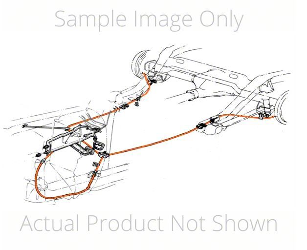 The Parts Place Inc. Emergency Brake Cable – 1965-72 GM Cars, 7 3/8 Inch, Large Hook, PG & Manual Trans