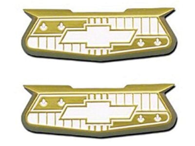 1957 Chevy Rear Quarter Panel Crests Gold Show Quality