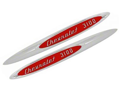 Front Fender Side Emblems,Chevrolet 3100,1957