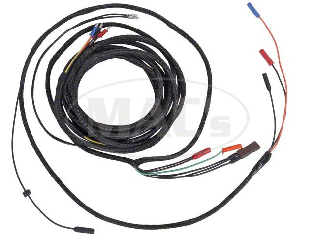 1957 Ford Thunderbird Body Wiring Harness, PVC Wire, 16 Terminals, Manual Transmission (For cars with a manual transmission)