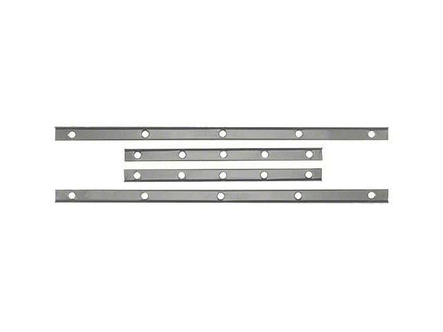 1957 Ford Thunderbird Dash Pad Retainer Strip Set, 4 Pieces