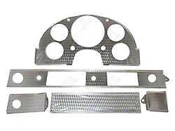 1957 Ford Thunderbird Dash Trim Kit, 5 Pieces, Engine-Turned Aluminum