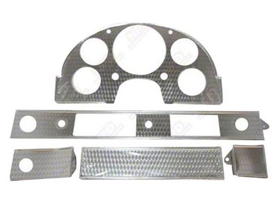 1957 Ford Thunderbird Dash Trim Kit, 5 Pieces, Engine-Turned Aluminum