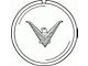 1957 Ford Thunderbird Horn Ring Medallion