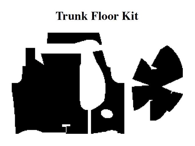 1957 Ford Thunderbird Insulation Kit, Trunk Floor Kit