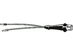1957 Ford Thunderbird Tail Light Socket, Includes 2 Wire Pigtail With Bullet Ends, 7 Long