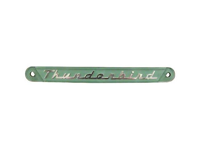 1957 Ford Thunderbird Trunk Handle Insert Nameplate, Plastic