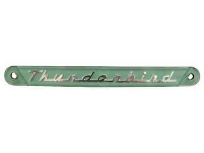 1957 Ford Thunderbird Trunk Handle Insert Nameplate, Plastic