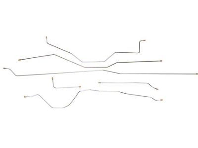 1957 Chevy-GMC Truck 2/4WD 1/2-Ton Standard Cab Longbed Manual Drum Brake Line Set 6pc, OE Steel