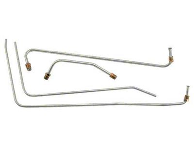 1957 Ford Thunderbird Fuel & Vacuum Line Set, 4 Piece Set, Stainless Steel, Except E Code 312 With Dual 4 Bbl Carbs Or F Code Supercharged 312