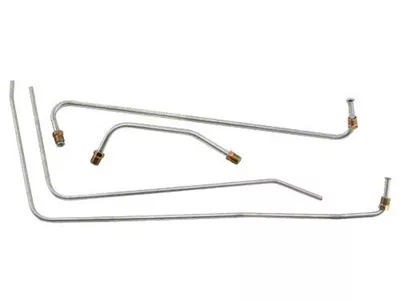 1957 Ford Thunderbird Fuel & Vacuum Line Set, 4 Piece Set, OE Steel, Except E Code 312 With Dual 4 Bbl Carbs Or F Code Supercharged 312