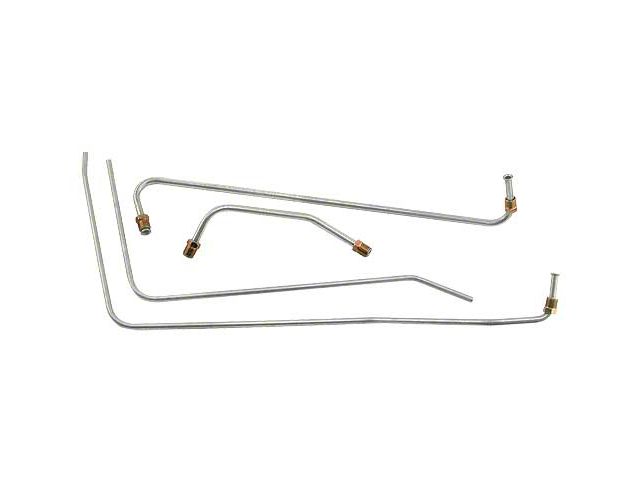 1957 Ford Thunderbird Fuel & Vacuum Line Set, 4 Piece Set, OE Steel, Except E Code 312 With Dual 4 Bbl Carbs Or F Code Supercharged 312