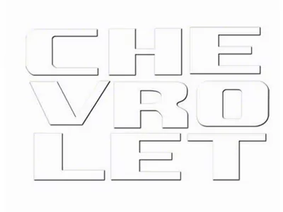 1958-1959 Chevy Truck Grille Decal, White