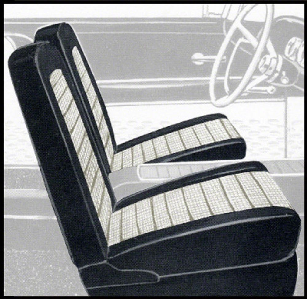 Ecklers 58-9 Blk/wht Front Buckets Ecklers 58-9 Blk/wht Front Buckets