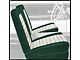 1958-1959 Ford Thunderbird Front Bucket Seat Covers, Vinyl, Green 6 & White 2, Trim Code XF or 6X