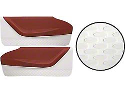 Door Trim Panels, Red 8 and White 2 Trim Code XG (58-59 Ford Thunderbird)