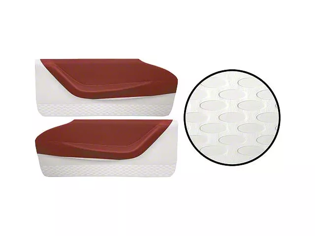 1958-1959 Ford Thunderbird Door Trim Panels, Red 8 and White 2 Trim Code XG