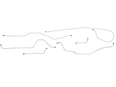 1958-1959 Chevy-GMC Truck 2/4WD Standard Cab Longbed Manual Drum Brake Line Set 6pc, OE Steel