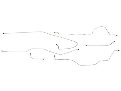 1958-1959 Chevy-GMC Truck 2wd & 4wd Manual Drum Brake Line Set 6pc, 1/2 ton, Longbed, OE Steel