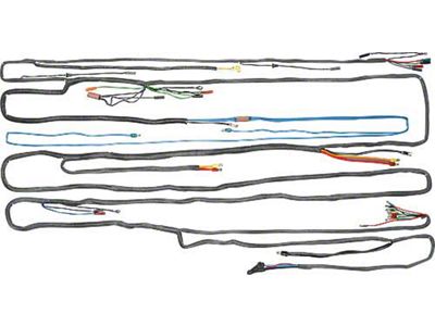 1958-1959 Ford Thunderbird Body Wiring Harness, 36 Terminals, Without Brake Relay, Convertible