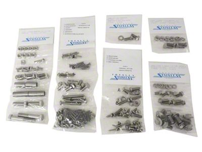 58-60 CORVETTE BODY BOLT KIT - STAINLESS STEEL - HEX HEAD