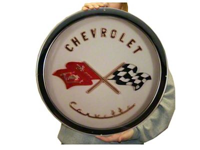 1958-1960 Corvette Metal Sign Front Emblem