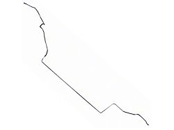 The Right Stuff Detailing Front To Rear Fuel Line, 5/16 OEM Steel (58-60 Ford Thunderbird)
