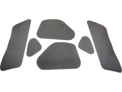 1958-1960 Ford Thunderbird Hood Insulation Pad Set, Die-Cut, 6 Pieces