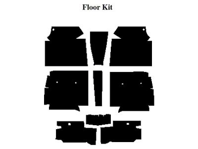 1958-1960 Ford Thunderbird Insulation Kit, Floor Kit, For Convertible