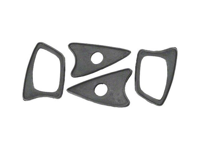 1958-1960 Ford Thunderbird Outside Door Handle Pad Set, 4 Pieces, Rubber