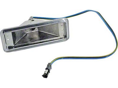 1958-1960 Ford Thunderbird Parking Light Body, Steel, With Correct Wire Pigtail, Black