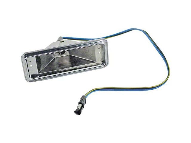 1958-1960 Ford Thunderbird Parking Light Body, Steel, With Correct Wire Pigtail, Black