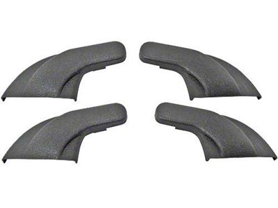 1958-1960 Ford Thunderbird Seat Hinge Cover Set, 4 Pieces, Black Plastic