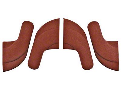 1958-1960 Ford Thunderbird Seat Hinge Cover Set, 4 Pieces, Red Plastic