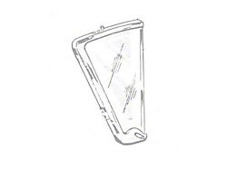 1958-1960 Ford Thunderbird Vent glass, - Light grey, light smoke