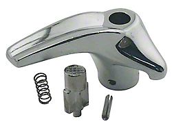 1958-1960 Ford Thunderbird Vent Window Handle, Right, Chrome, Includes Button